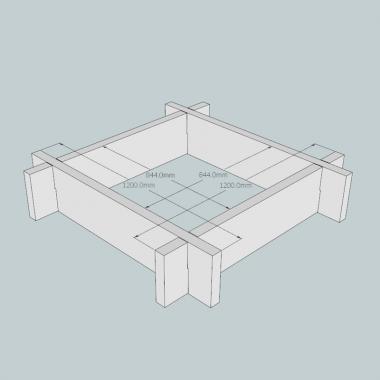 Slot Together Larch/Douglas Fir Raised Bed Kit - Square