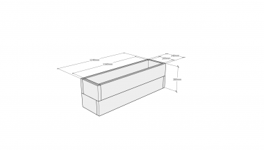 Planed FlowerBed Oak Kit - 1.2m x 0.3m