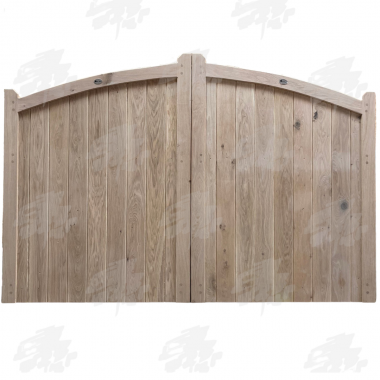 Untreated Douglas Fir Larch Driveway Gates - Curved Top