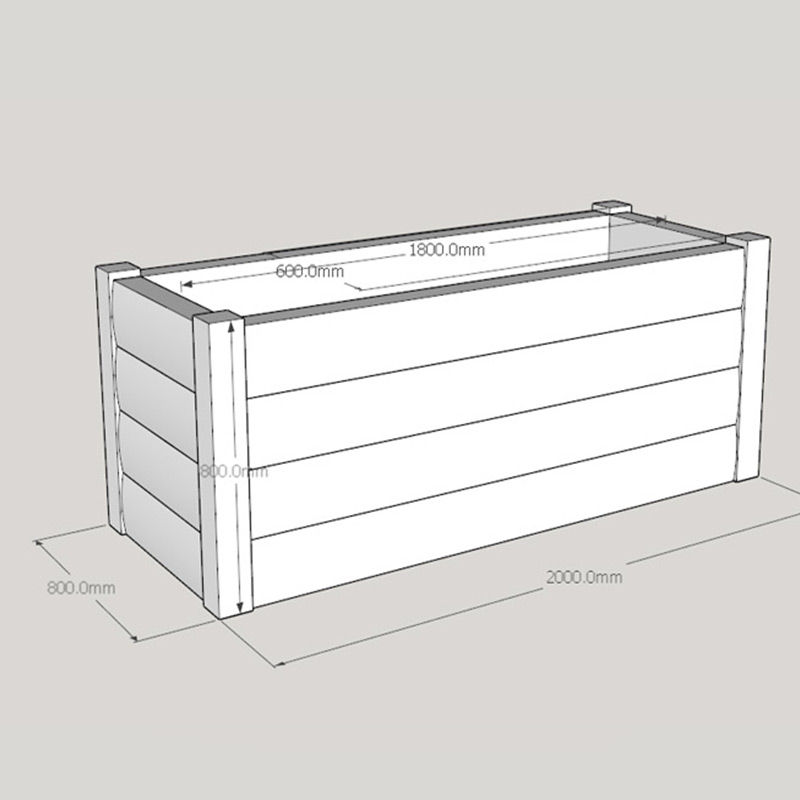 Brown Loglap Planter 2000 x 800