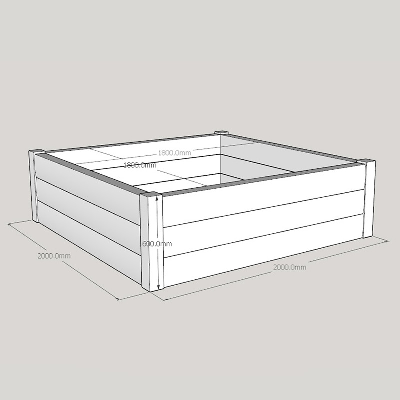 Brown Loglap Planter 2000 x 2000