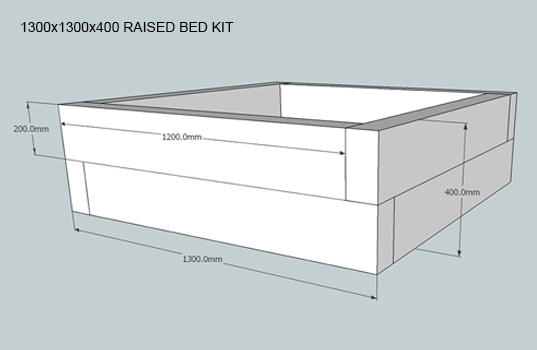 EasyFit Brown Eco Treated Softwood Raised Bed Kit