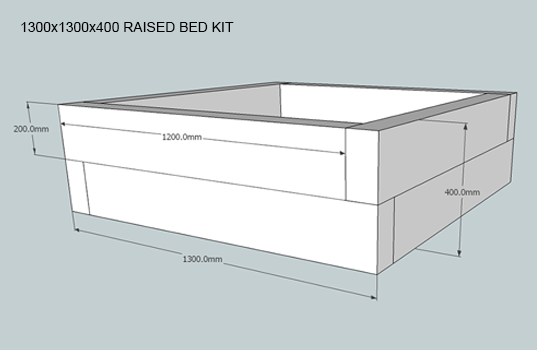 EasyFit Green Eco Treated Softwood Raised Bed Kit