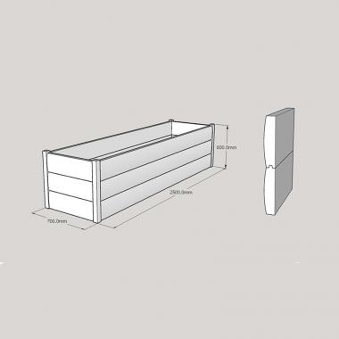 Half LogLap Planter 2500x700