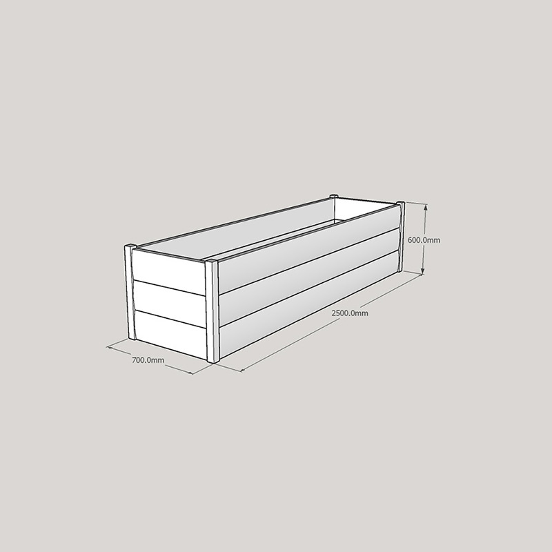 Half LogLap Planter 2500x700