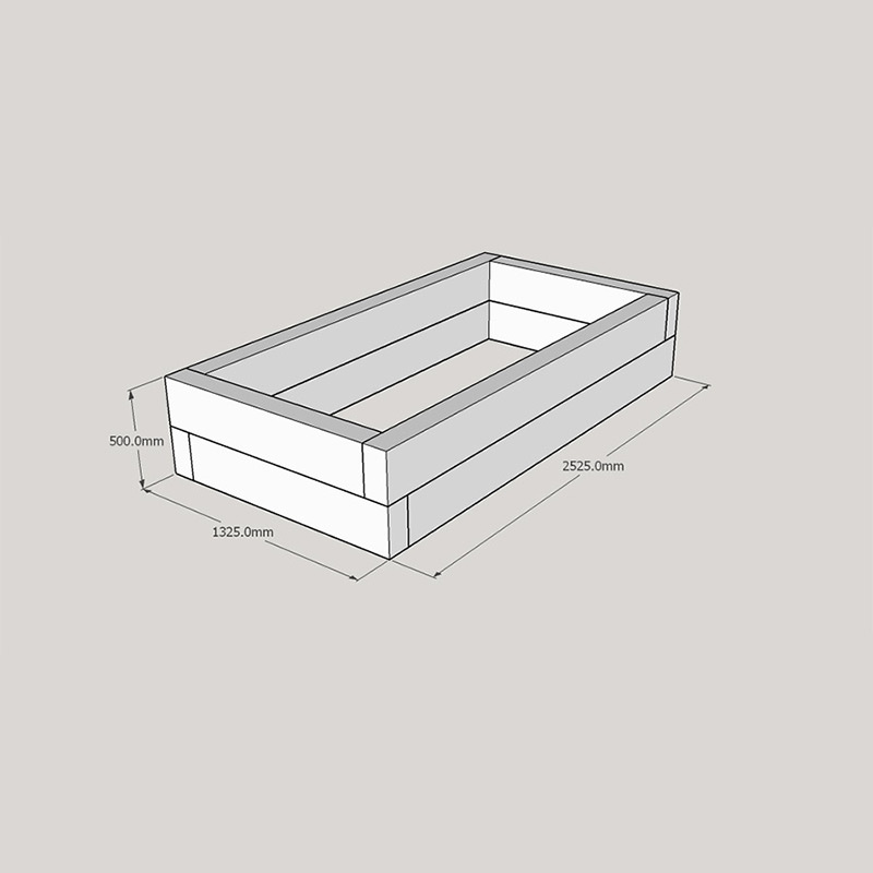 EasyFit Softwood Raised Bed 2525x1325