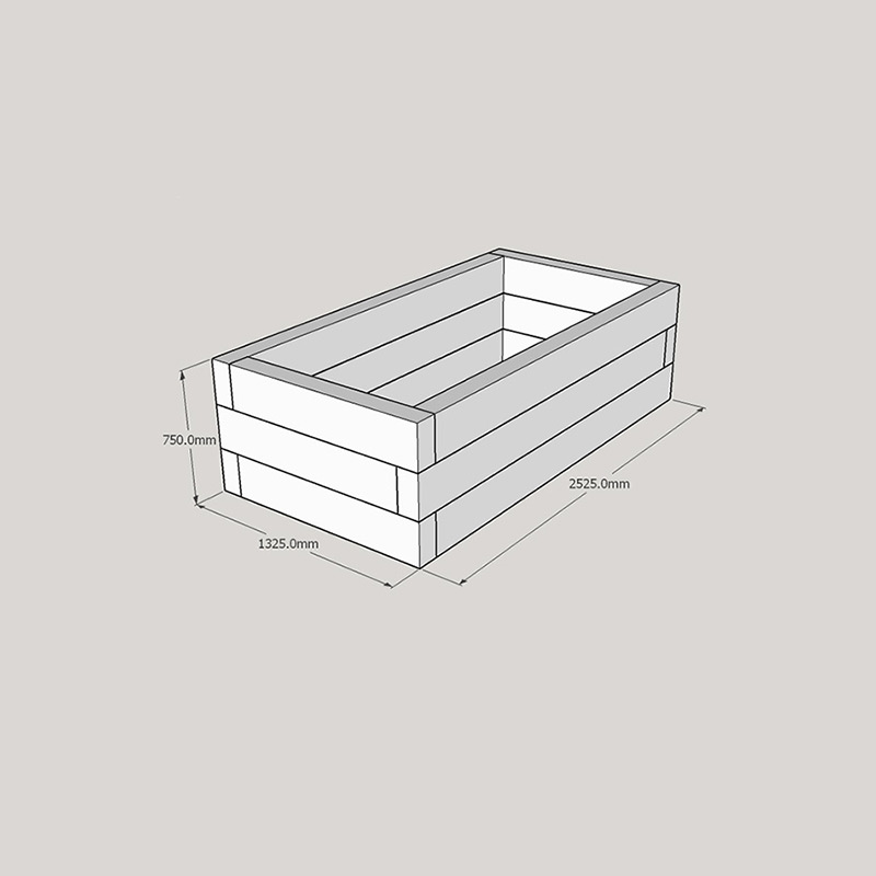 EasyFit Softwood Raised Bed 2525x1325