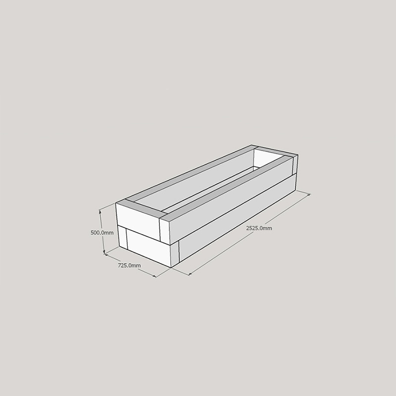 EasyFit Softwood Raised Bed 2525x725