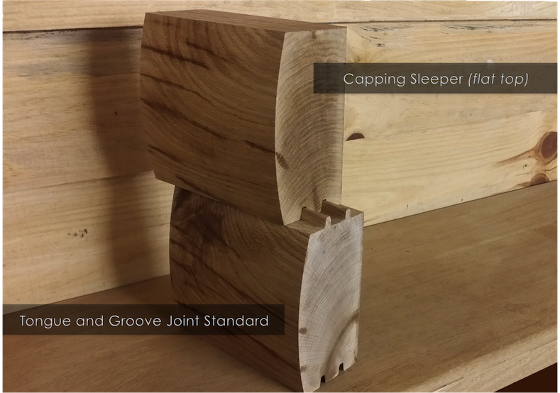 Larch Douglas Fir LOG LAP, JIGSAW RAILWAY SLEEPERS