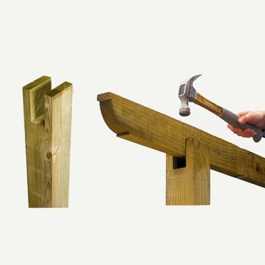 British Larch Pergola Support Posts 