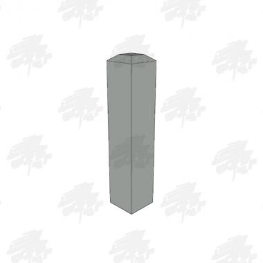 Oak Bollard - 4 Way Flat Top