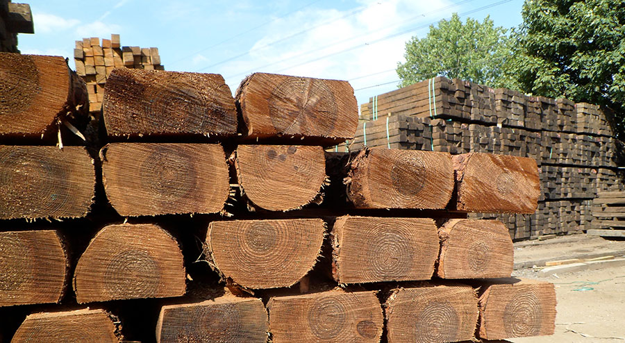 Rustic Round Edged Softwood Landscaping Sleeper