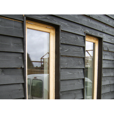 Black Painted Nordic Pine Featheredge Cladding