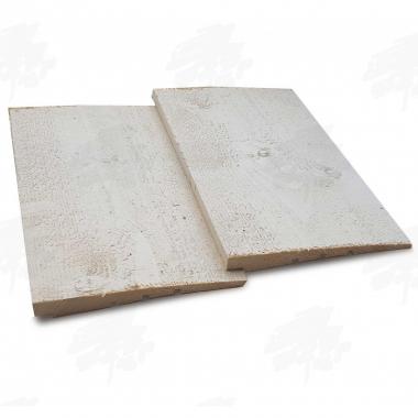 White Painted Rebated Featheredge Cladding Sample