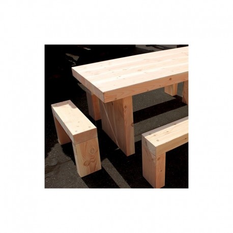 Douglas Fir Refectory Table and Seating Furniture Set - Grand