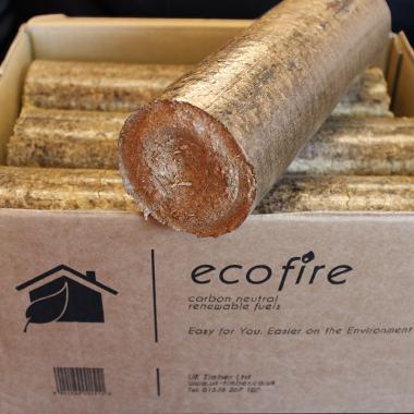 Boxed EcoFire Mechanically Pressed Hardwood Briquettes