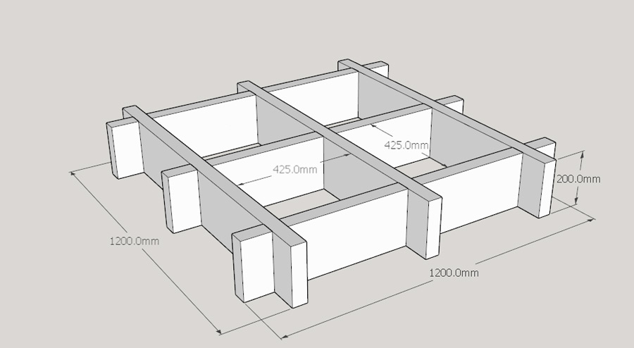 Slot Together Heavyweight Oak Raised Bed Kit - Herb Boxes