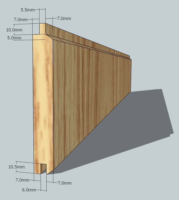 V Tongue and Groove Oak Internal Cladding