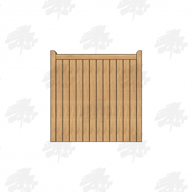 Oak Flat Top Closeboard Driveway Gate