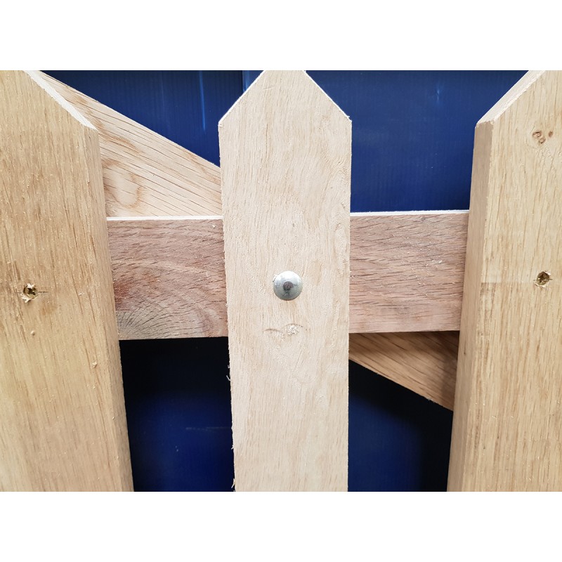 Oak Half Paled Gate - Pointed Pales