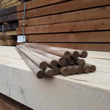Machine Rounded Oak Stakes 25mm