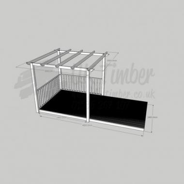 Open Patio - 2.4m x 4.8m Deck & 3.0m2 Pergola