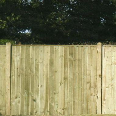 Green Treated Featheredge Fence Panel