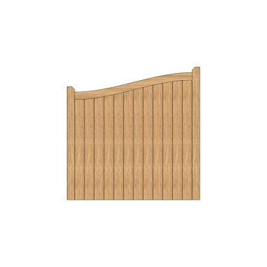 Single European Oak Swan Neck Closeboard Driveway Gate