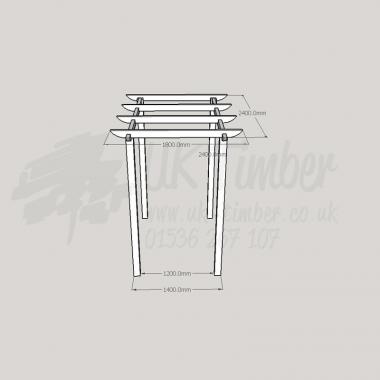 Easyfit Pergola Kit 1.8m x 2.4m Walkway